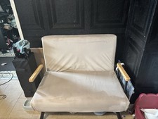 Futon Company Oke 2-Seater Solid Oak Sofa Bed with Ultimate Mattress