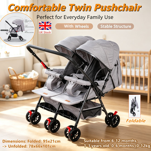 Double stroller foldable twin - foldable,