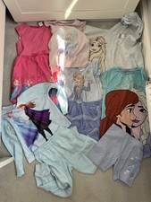 Girls Frozen Bundle - Age 5 - 6 Years - Poncho Towel, Dresses, Pj's, Top & short