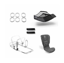 Bugaboo Bee 5 Grey Melange Style Set-Seat Fabric, Rain Cover, Basket, Grips..NEW