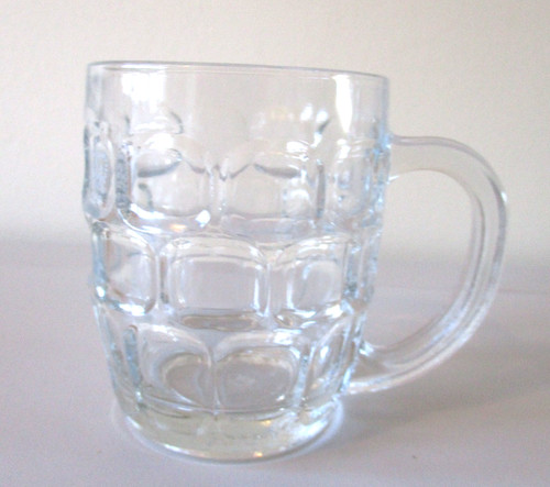 Vintage half pint glass dimple - vintage,