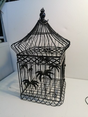 Metal cage ornamental black - ornamental,