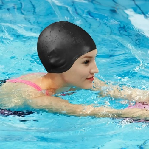 Silicone swimming cap with ear - swimming,