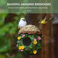 ΙHanging Bird House Decorative Cute Cage For Bird Outdoor Resin Bird House