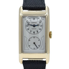 1933 Vertex of London Exquisite Doctors Duo Dial Wristwatch in solid 9ct Gold
