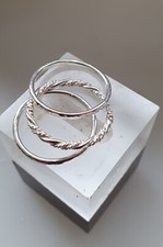  Set Of Three 925 Silver Rings