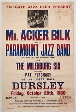 Vintage Poster Acker Bilk Tailgate Jazz Club Dursley 1960 51 x76cm