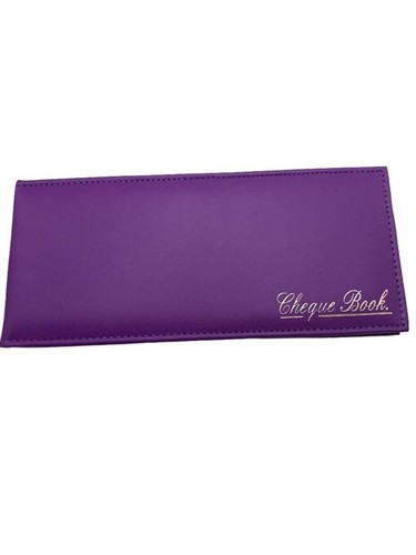 Akshide purple leather cheque - akshide,