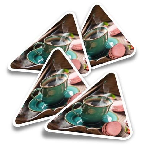 Triangle stickers coffee - 4x,