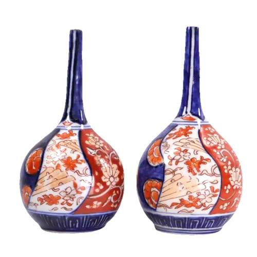 Japanese imari bottle vase - bottle,