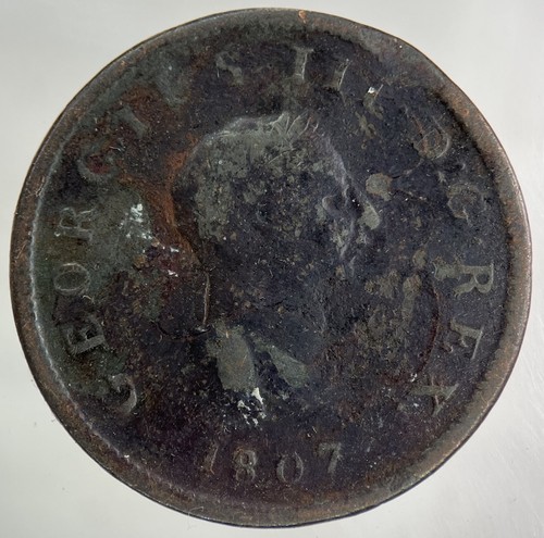 1807 george iii 3rd - iii, half-penny
