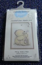 FOREVER FRIENDS Blanc Cross Stitch Kit. MAKE A WISH