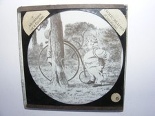 Antique magic lantern glass - antique,