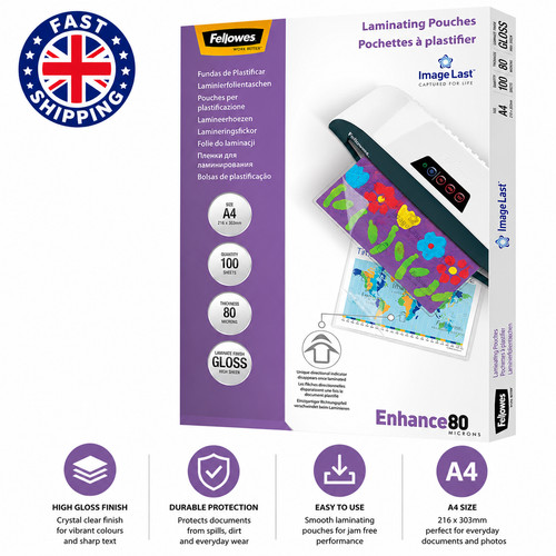 Fellowes laminating pouches - fellowes,
