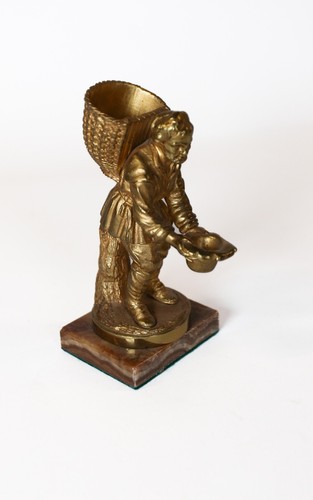 Victorian gilt bronze peddler - bronze,