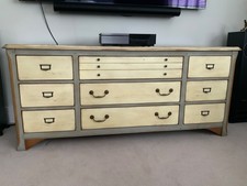 Superb TV cabinet rectangular wooden TV cabinet with three-tone finish