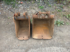 2x Digger Bucket 450 18" & 9" Pin 30mm Dipper 110mm Centre 140mm Suit 1.5T+ (12)