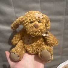 Paws Tatty Dog Plush Puppy Soft Toy Golden Brown With Patches Cute Small Size