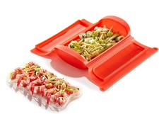 Lékué Steam Case, silicone Red, 1-2 people (650 ml), Microwave Cooker with Tray