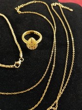 Joblot Set Of Sterling Silver  Gold Plated/Vermeil Jewellery Ring Bracelet Chain