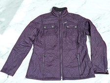 Barbour International Trials Classic Quilt Short Purple Jacket Size UK12