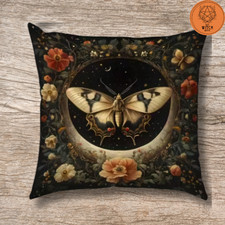 Moth Steampunk Style Cushion
