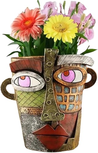 Abstract face colorful flower - abstract,