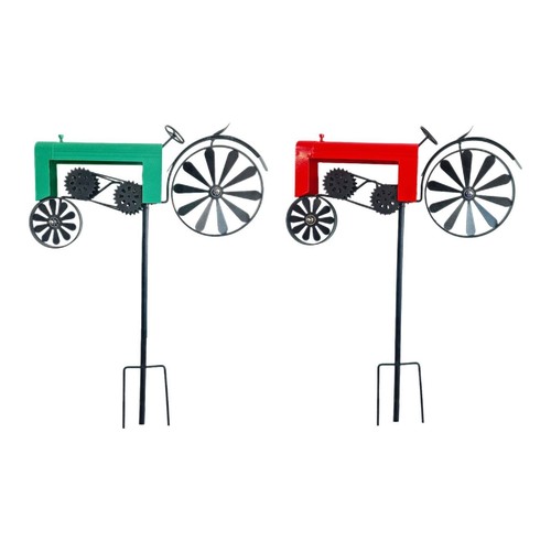 Metal garden tractor windmill - metal,