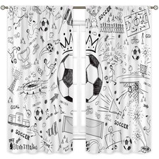Soccer Sport Boys Curtains