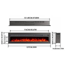 60inch led fireplace - 40/50/60inch,