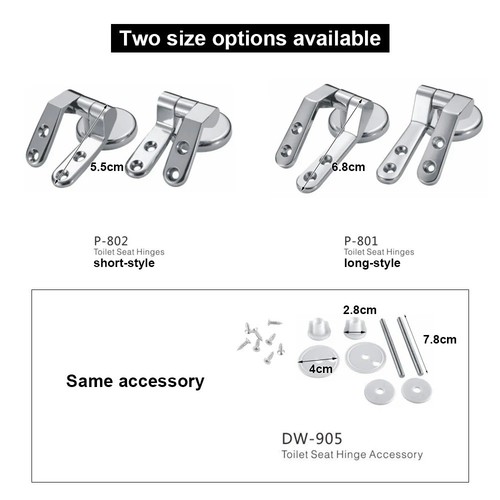 Toilet seat hinges pair - seat, of