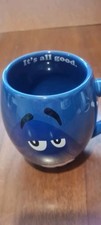 M&M Large Barrel It's All Good Blue Character Ceramic Mug GC Mars 2016 Uk