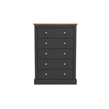 Devon 5 Drawer Chest Charcoal