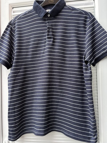 Mens navy striped - mens, polo