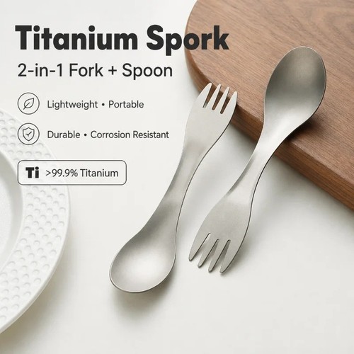 Titanium spork camping - titanium, spork.
