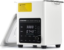 1.2L Digital Ultrasonic Cleaner 100W Heat 60W Sonic Bath Timer 7 Modes Quiet