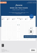 Filofax A4 week on two pages 5 language appointments 2026 diary 26-68714 