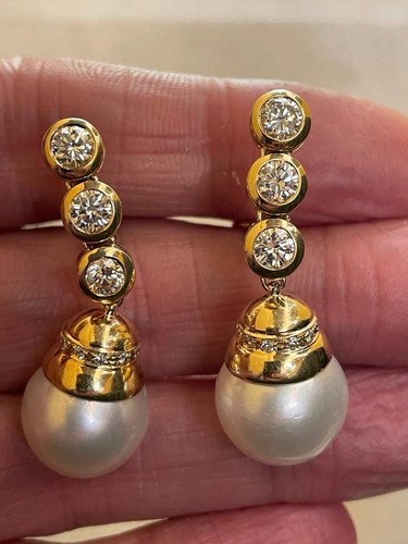18k gold pearl - pearl, natural