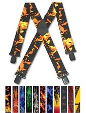 Mens Braces Heavy Duty Flames
