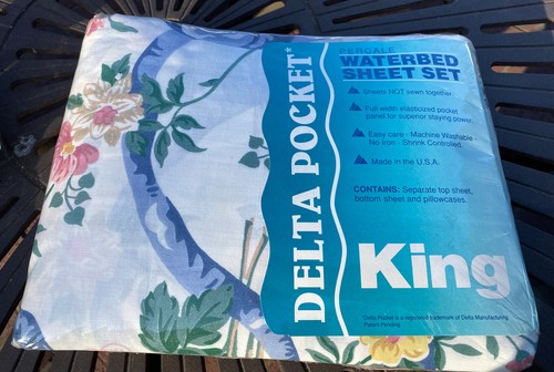 Sealed vintage waterbed sheet - vintage,