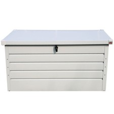 Outdoor Metal Steel Storage Box Waterproof Garden Patio Chest Container with Key