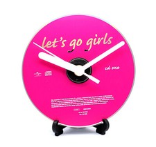 Let's Go Girls Pink Audio CD Clock Gift Idea Wall Desk