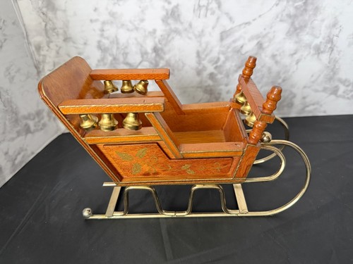 Wooden christmas sleigh metal - christmas,
