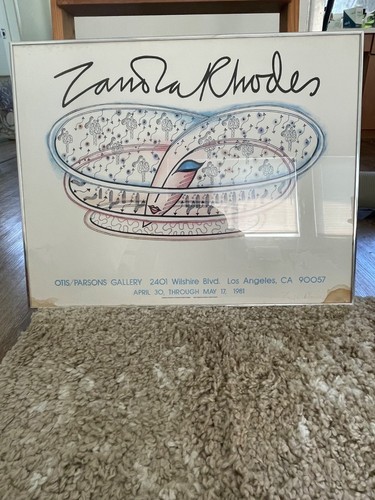 Vintage signed zandra rhodes - signed,