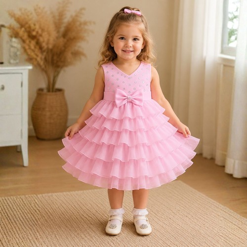 Ruffle bow flower girl - flower, party