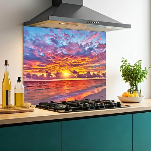 Printed glass kitchen - printed,