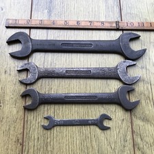 4 Vintage 1960s Snail Brand Whitworth Spanners 5/8” W to 1/4”  W.