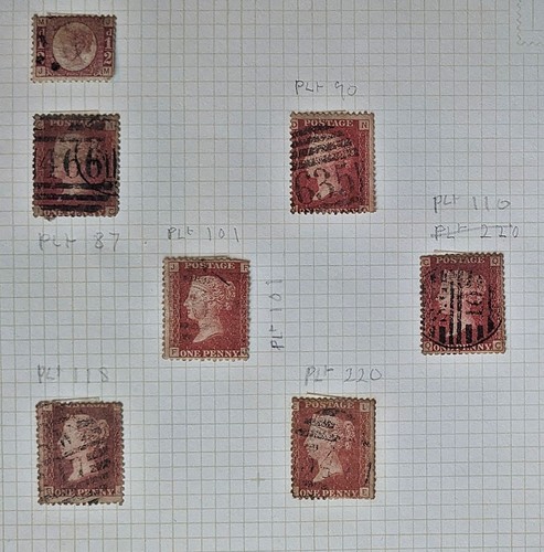 Victoria stamps six 1d - stamps,
