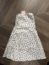 White Floral Skater Dress Size