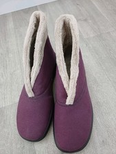 Hotter Slippers  UK Size 6  New Hi-Top  PATTI Fur Lined Bootie Pull On